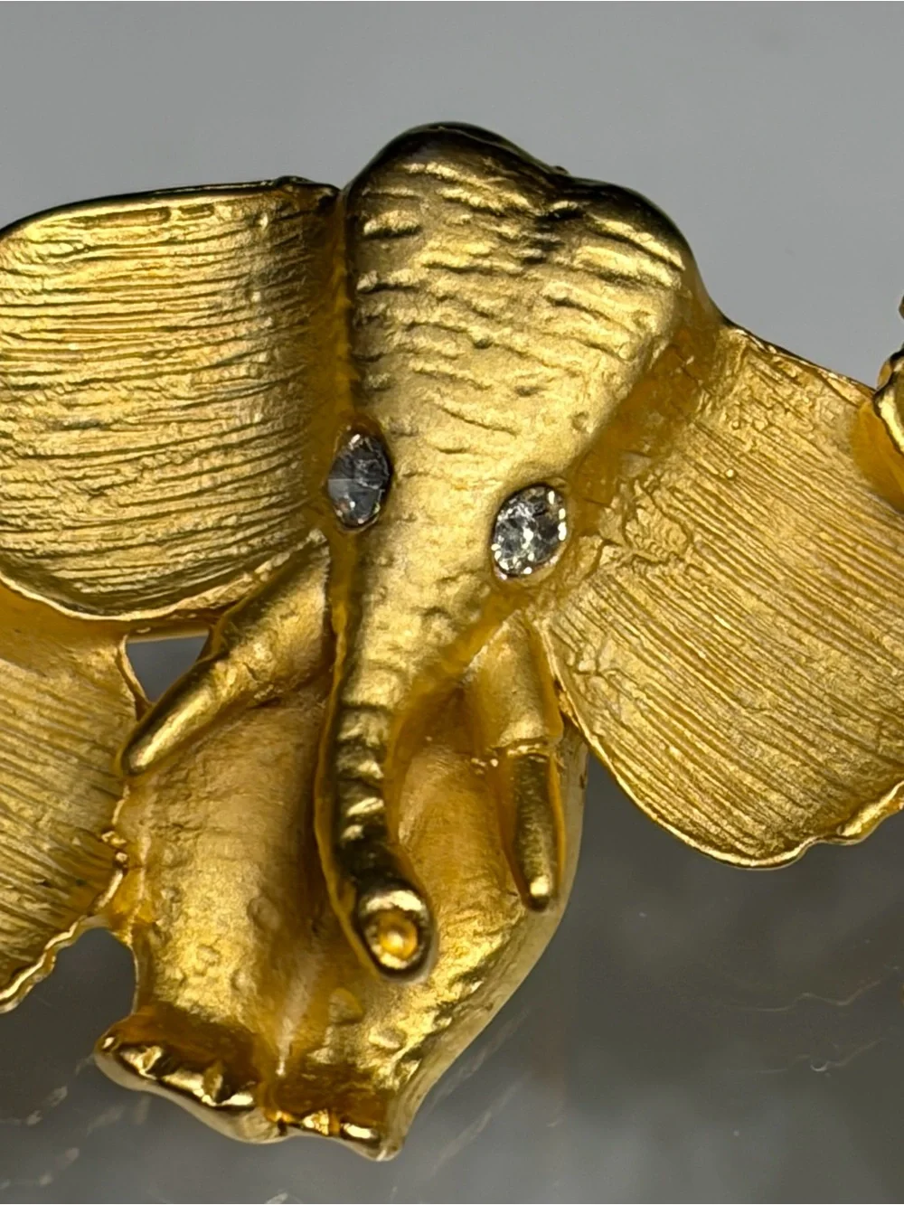 Gold Elephant Brooch with Crystal Eyes - Women Jewelry Brooches